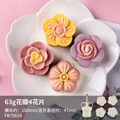 Mid-Autumn Festival Rabbit & Cherry Blossom Mooncake Mold