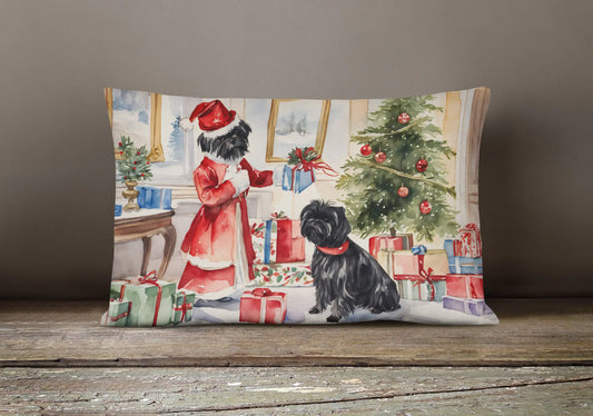 Affenpinscher Christmas Throw Pillow