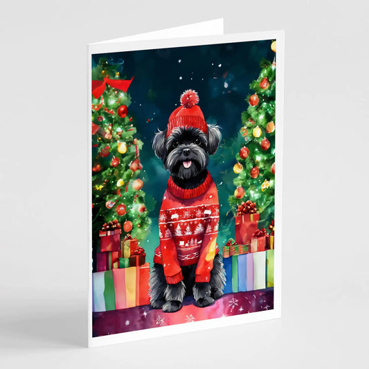 Affenpinscher Christmas Greeting Cards Pack of 8