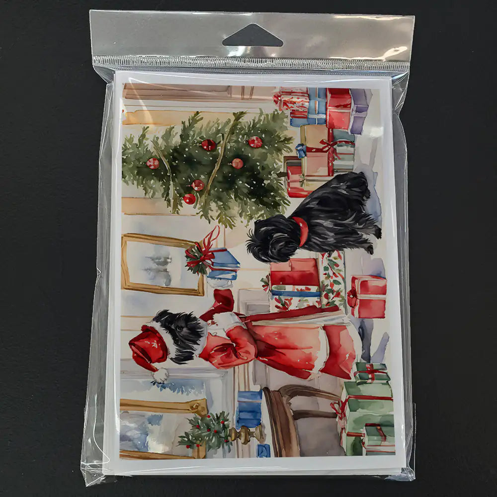 Affenpinscher Christmas Greeting Cards Pack of 8