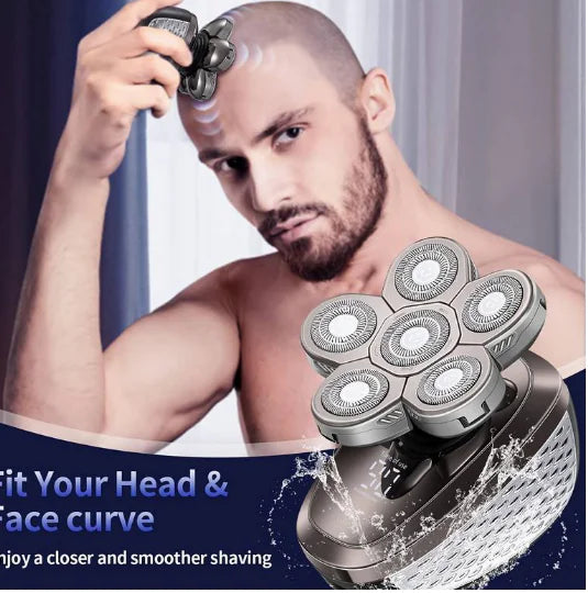 5-in-1 Waterproof Electric Razor for Bald Men