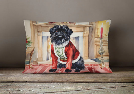 Affenpinscher Christmas Throw Pillow