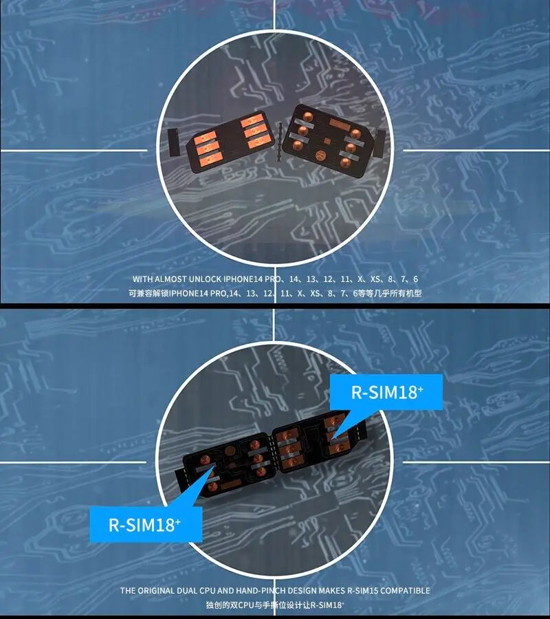 R-SIM18+ RSIM 18+ Nano Unlock Card For iPhone 14 Plus 13 12 11 Pro Max XR iOS 16