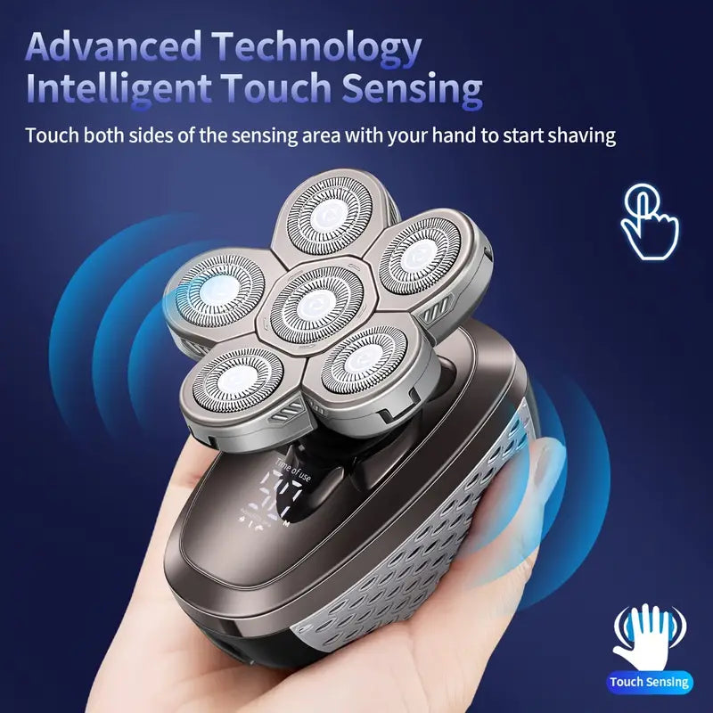 5-in-1 Waterproof Electric Razor for Bald Men