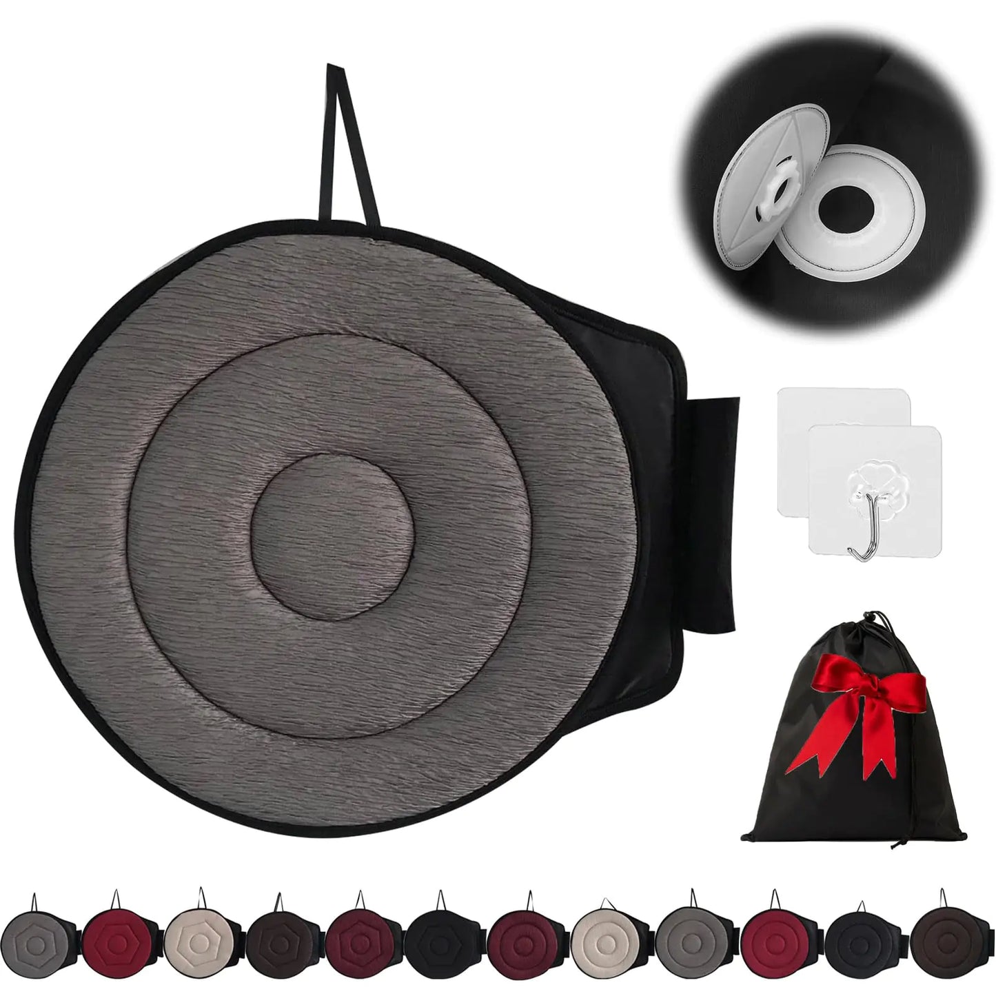 360 Rotating Seat Cushion for Car Beneficial 360 Rotating Seat Cushion Elderly for Car 360 Car Seat Swivel Swivel Seat Cushion for Car for Elderly for Those with Limited Mobility (Gray-A) Large