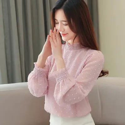 Korean Style All-Match Chiffon Small Shirt