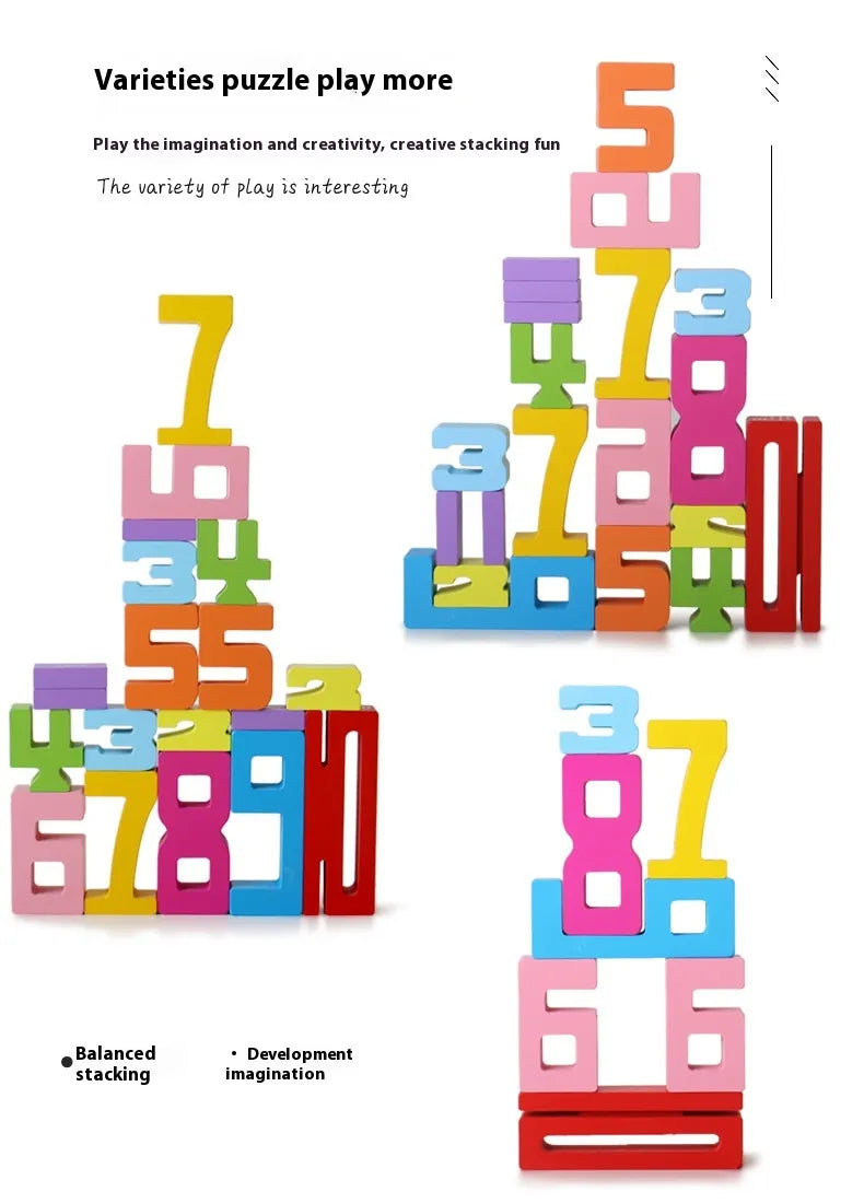 Wooden Number Blocks Set