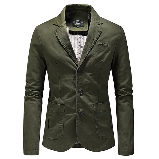 Men's Solid Color Single Breasted Jacket