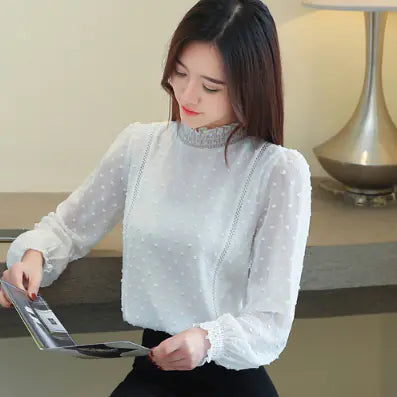 Korean Style All-Match Chiffon Small Shirt